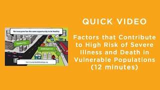 Factors that Contribute to High Risk of Severe Illness and Death in Vulnerable Populations