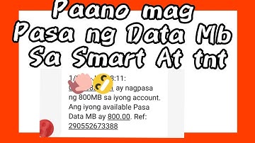 Paano Magpasa Ng Data Mb sa Smart At Tnt