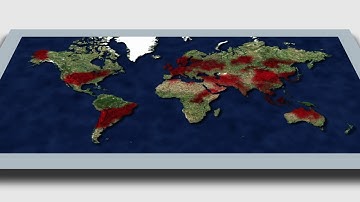 Spread of Infection  Across the World - Free Animated 4k stock Footage