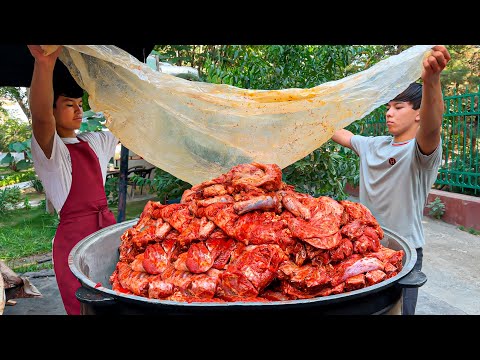 Famous Food of Uzbekistan! New AMAZING Technology of Cooking MEAT | PowerFul and Unforgettable taste