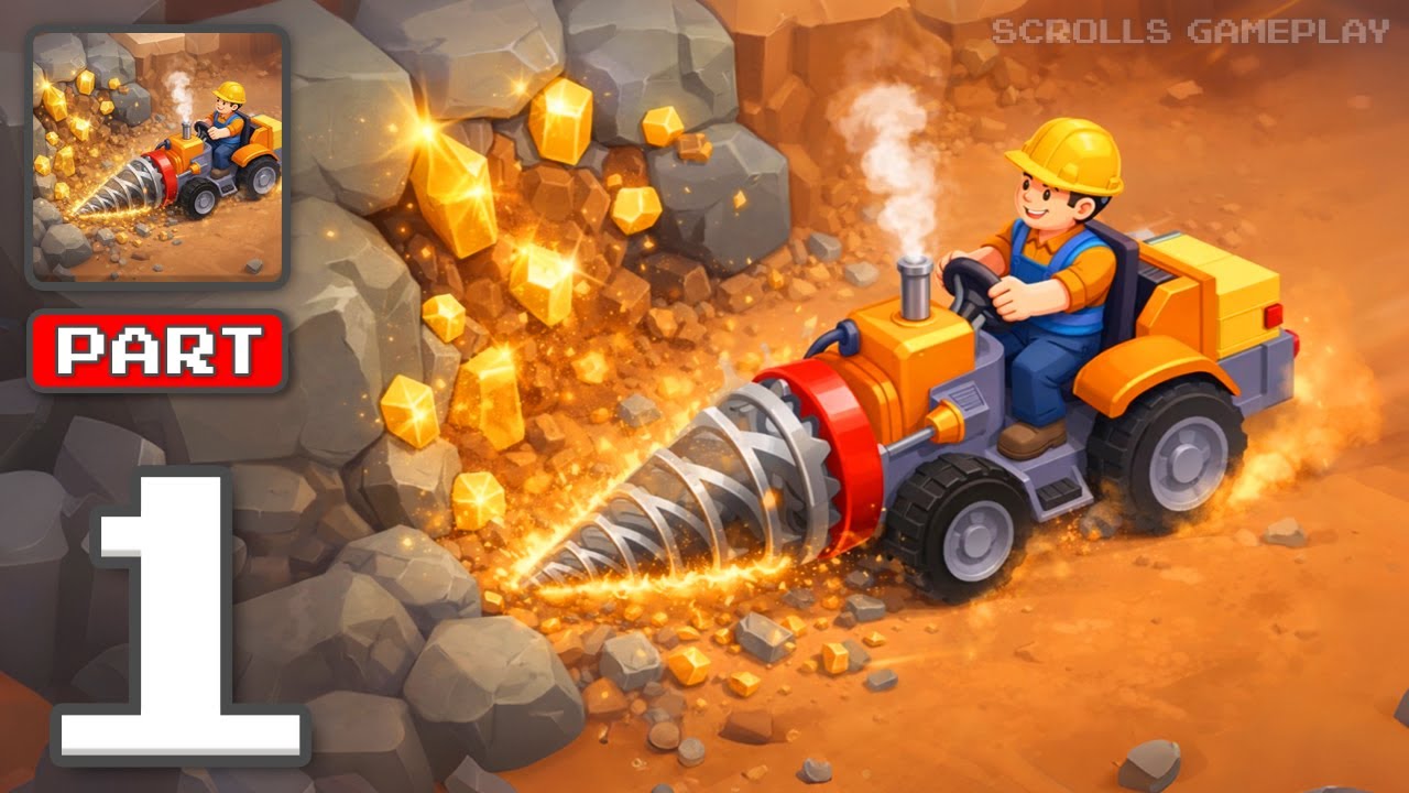 Miner GO! - Gameplay Walkthrough Part 1 - Mine Dash Collect (iOS, Android)