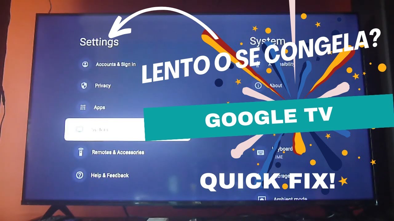 Google TV lento o se congela! Repara con este simple paso! Hecho en un