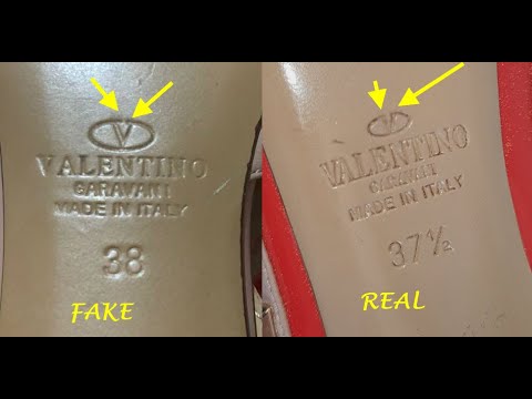 Valentino rockstud real vs How to spot fake Valentino rock shoes -