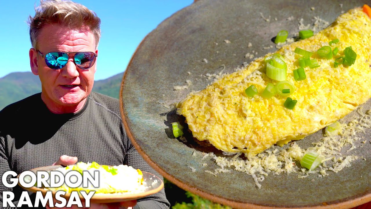 I Make a Great Smoky Mountain Cheesy Crayfish Omelette  Gordon Ramsay