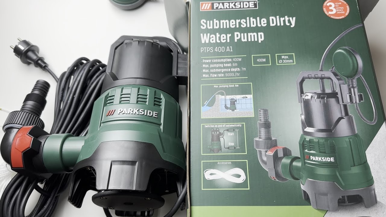 PARKSIDE® Schmutzwasser Tauchpumpe »PTPS 400 A1«, 9.000 l/h - www.lidl.de -  YouTube