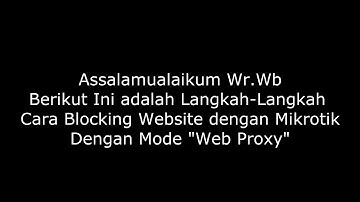 Blocking Website via Web Proxy Mikrotik