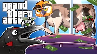 GTA 5  CROWS, COWS, DOGS & THE STRIP CLUB!!! (Funny Moments & More Peyote plants)