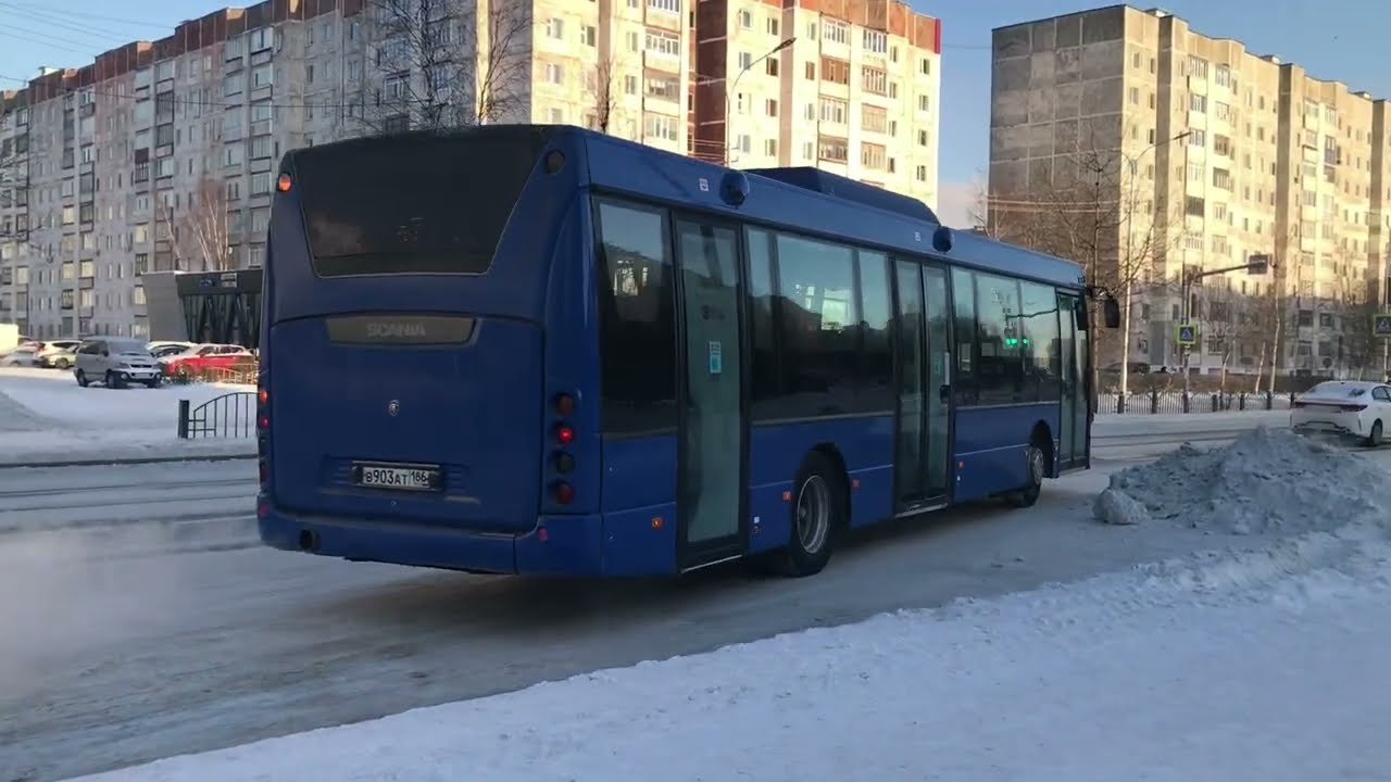 В автобусе. Сургут от 28.11.2022 В 903 АТ 186 Scania OmniLink CK95UB 4x2 LB Маршрут 47