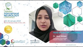 Invitation Message from Dr. Hina Abbasi | 1st Tawam International Neurology Conference
