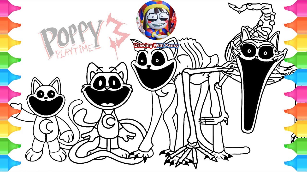 Poppy Playtime Chapter 3 New Coloring Pages / How to Color ALL MONSTERS ...