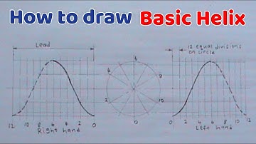 HOW TO CONSTRUCT BASIC HELIX || loci || engineering drawing || technical drawing
