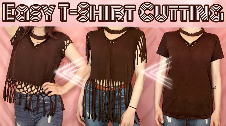 Einfaches Fransen- und T-Shirt-Makramee! DIY T-Shirt-Schnittmuster | 2 Boho-Style Designs