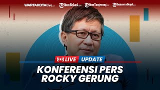 🔴LIVE: Konferensi Pers Rocky Gerung Terkait Penghinaan ke Presiden