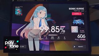 [polytone] SONIC SURGE (HARD Lv.14) - 99.85% FC screenshot 5