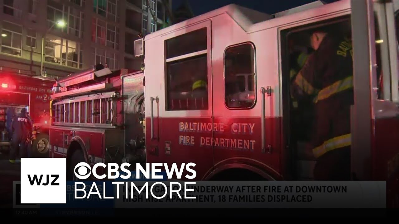18 families displaced after downtown apartment fire - YouTube