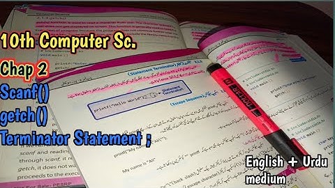 Scanf(), getch(), Statement Terminator;, 10th Computer Sc. C language. #clanguage #10thcomputer