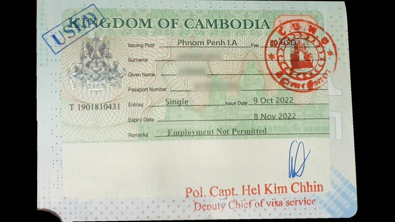 cambodia tourist visa on arrival