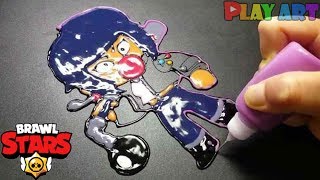 Pancake Art Brawl Stars BiBi, 팬케이크아트 브롤스타즈 비비, making Brawl Stars BiBi