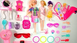 14:40 Minutes Most Satisfying Unboxing W/ Beautiful Barbie Make-up and Hair Dresser Accessories