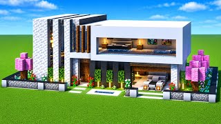 How To Build a Modern House in Minecraft -  Minecraft Tutoral