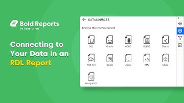 How to Connect Your Data to a Report | Bold Reports