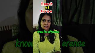 arrive vs reached(verb difference) # grammar #learnenglish #spokenenglish #easyenglish