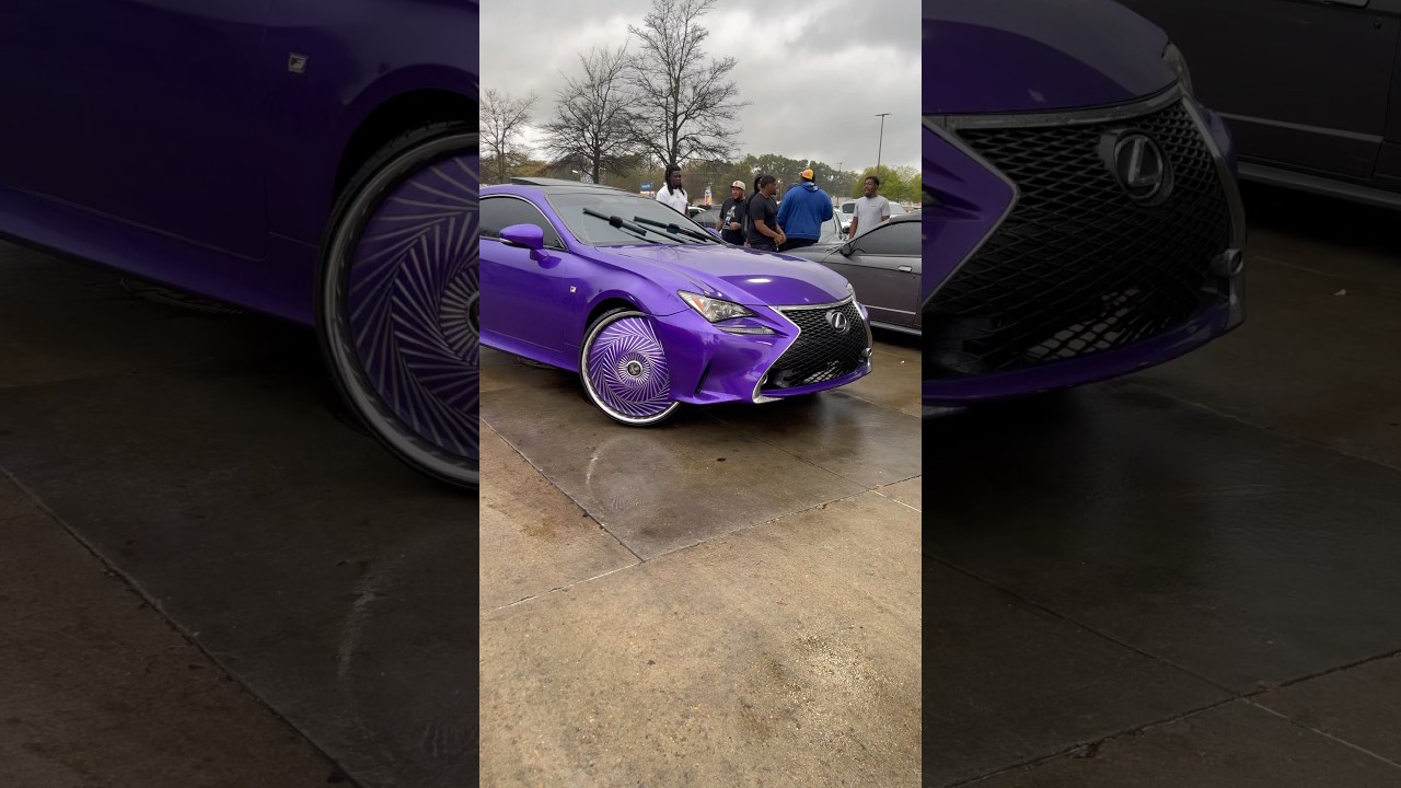 Candy Purple Lexus RC on 24” DUB Floaters - YouTube