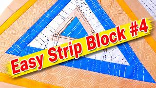 🧩Easy Fabric Strip Triangle Quilt Block | Beginner Patchwork