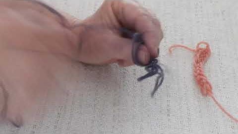 Nalbinding Chain - Mammen Closeup. How to start a chain using nalbinding #nalbinding #needlebinding