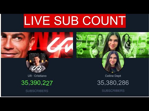 UR · Cristiano Ronaldo vs Celine Dept - Live Subscriber Count Battle