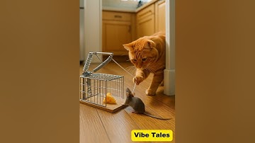 Shocking! 😱😱The cat sets a trap and waits in silence ！😱😱 #shorts #tabbycat #trap