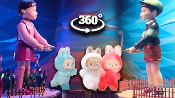LABUBU in Squid Game 3 Jump Rope Challenge in 360° VR