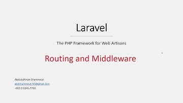 Laravel, What is Routing & Middleware?, How to link Routing, Middleware, and Controller - (Arabic).