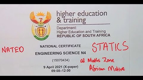 Engineering Science N4 Statics APRIL 2021 @mathszoneafricanmotives
