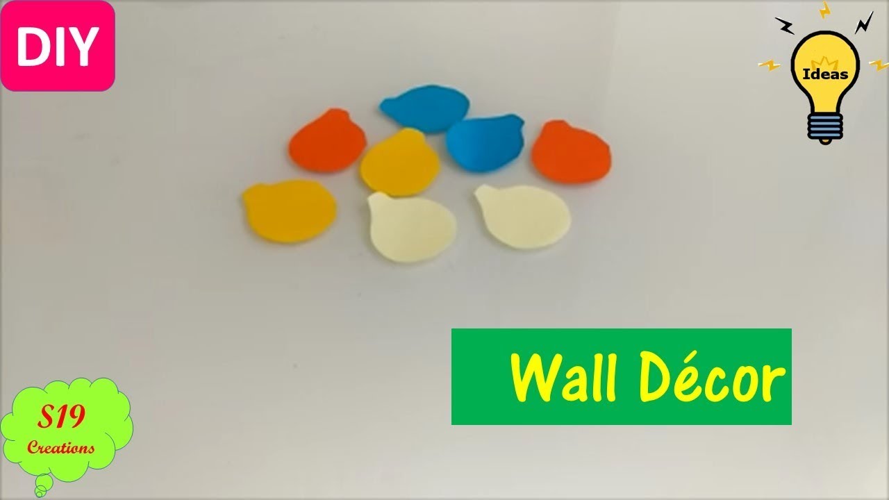 Paper crafts | wall decor ideas with paper | easy room decorating ideas