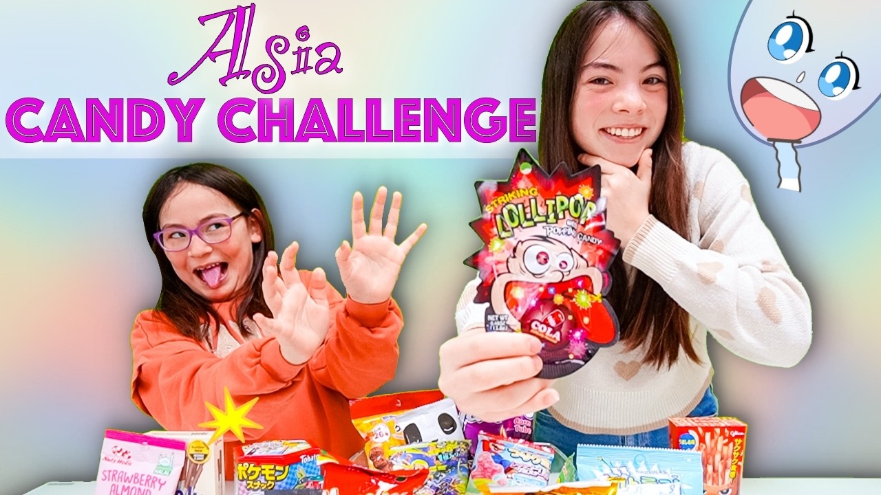 Candy Challenge mit kleiner Schwester | Neue Süssigkeiten aus Asien | Clarielle