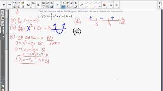 AP Calc 5-1 NOTES Extreme Values for a Function