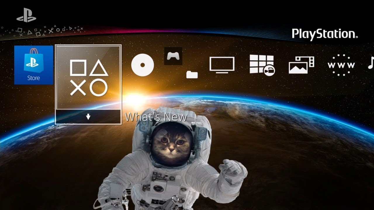 Astronaut Cat - PS4 Dynamic Theme - YouTube
