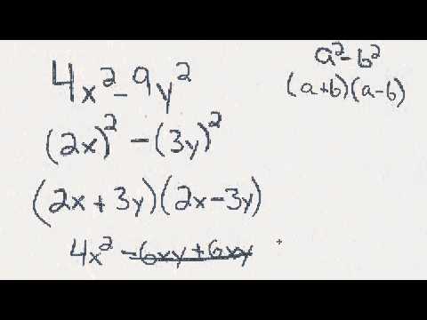 How do you factor the difference of two squares?