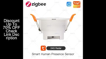 Tuya ZigBee 24G MmWave Radar Human Presence Sensor Luminance/Distance Small Motion Detection More Ac