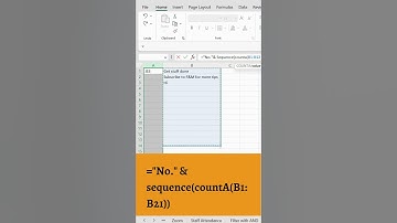 Excel Shortcuts: How to Use Sequence Formula