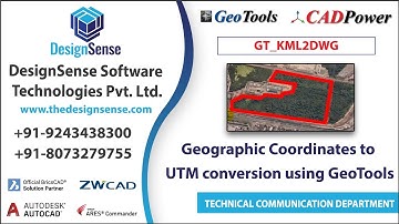 Geographic Coordinates to UTM Conversion - Import-Export KML Files in BricsCAD & AutoCAD |  GeoTools