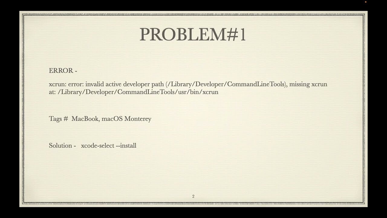 xcrun: error: invalid active developer path (/Library/Developer/ CommandLineTools), missing xcrun-Mac - YouTube Xcrun: Error: Invalid Active Developer Path (/Library/Developer/ Commandlinetools), Missing Xcrun-Mac - Youtube