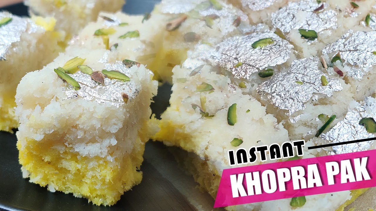 एकदम स्वादिष्ट हलवाई जैसा खोपरा पाक बनाने की रेसिपी  | Coconut Barfi Recipe | Nariyal Barfi Recipe