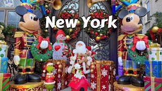 Best Christmas Decorations 2022 Front Yard New York in December Dyker Heights Christmas Porch Lights