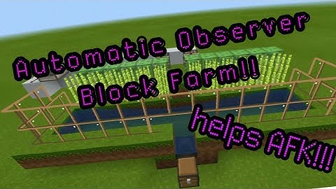 How To Make An Automatic Observer Block Farm( Minecraft Tutorials)