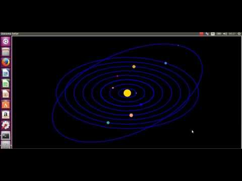 Python (biblioteca turtle) - Sistema Solar