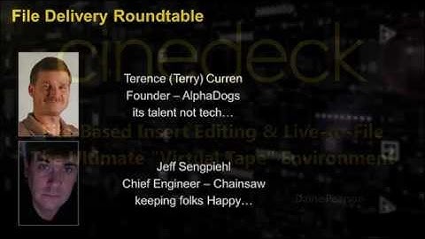 Cinedeck Insert Edit Webinar roundtable