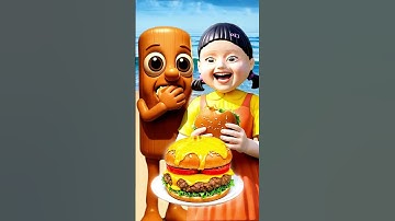 Squid Game vs Tung Tung Tung Sahur AI Edible Slime Hamburger ASMR #squidgame2 #ai #asmr #sahur