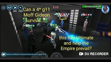SWGOH - Testing Moff Gideon with Vader vs Rey